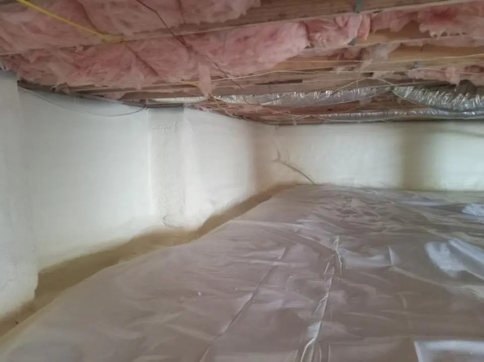 Crawl space encapsulation with closed-cell spray foam for Spray Foam Roofing in Vernon